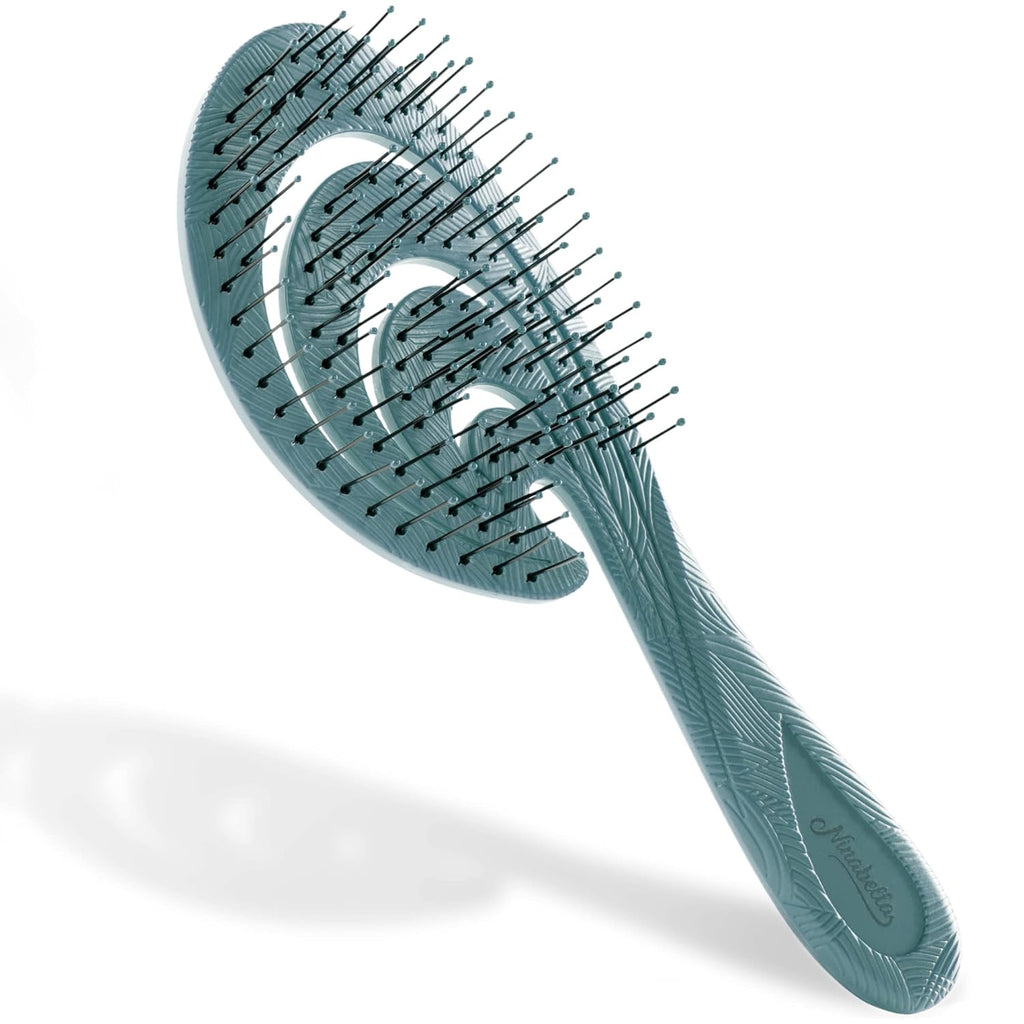 Ninabella Haarbürste Ohne Ziepen - Bürste Für Damen Und Herren - Detangler Bürste Auch Für Locken & Lange Haare - Entwirrbürste Haarbürsten - Limetten Grün