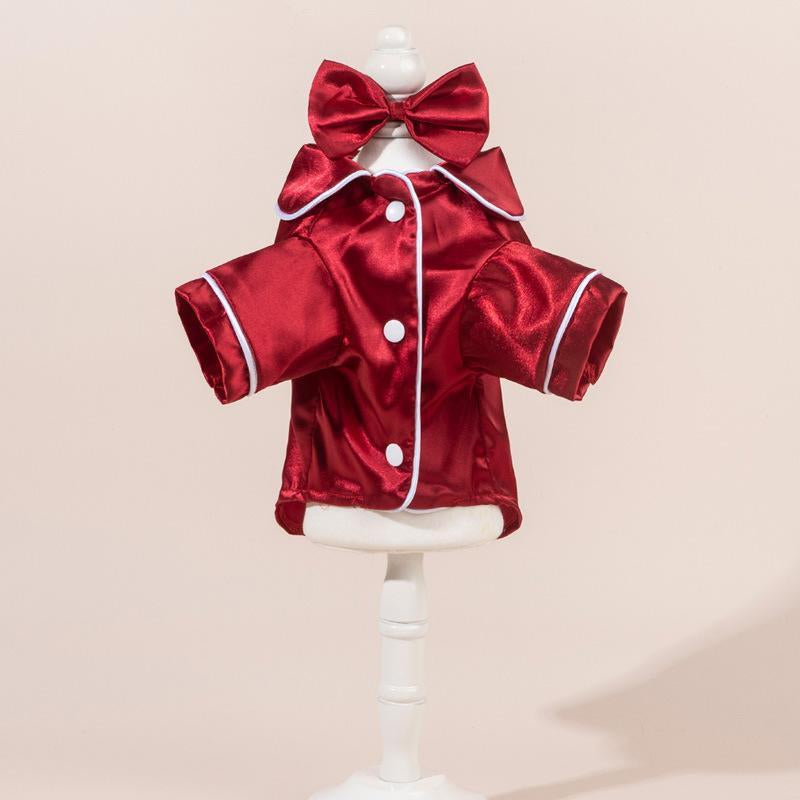 Pet Pajamas Clothes Teddy Bichon Bear Pomeranian Bulldog Clothing Puppy Dog Cats Comfortable Silk Clothing