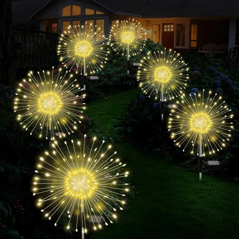 Outdoor Decoration Light Solar Firework Lights Waterproof Sparkles Landscape Fairy Light Garden Lights Yard Patio Pathway