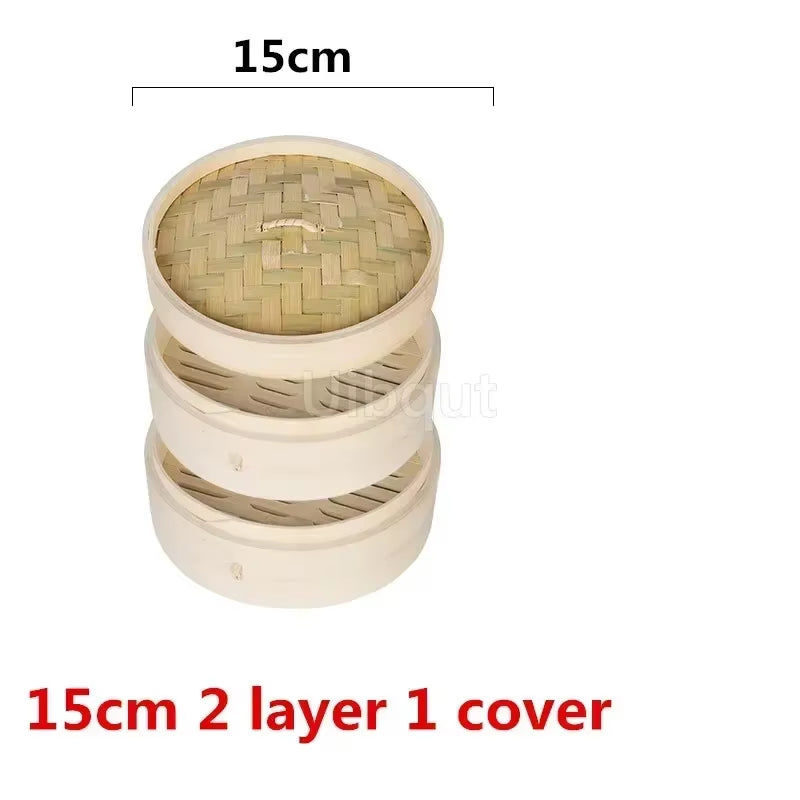 Bamboo Steamer Fish Rice Vegetable Snack Basket Set Kitchen Cooking Tools Cage or Cage Cover Cooking Cookware Cooking