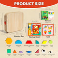 Edutree Creative Magnetic Puzzle, Wooden Jigsaw Geometric Puzzle Toys, Geometric Building Block Puzzle, Shape Cognition & Fine Motor Skills Training, Birthday Halloween Gifts for Boys Girls