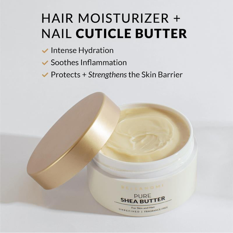 Bellanomi Pure African Shea Butter Fragrance-Free Skin Repair Ethically Sourced from Nigeria Moisturizing Body Care Sensitive Skin