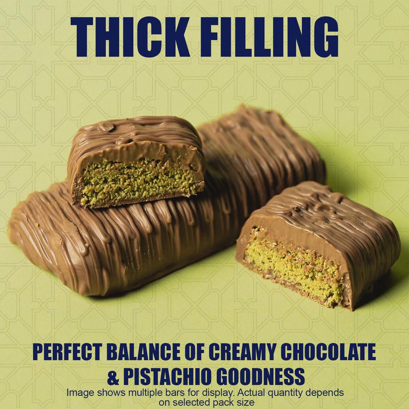 Lovetta Dubai Chocolate Pistachio Knafeh 4Oz 1 Bar Dessert Snack Rich Belgian Milk Chocolate with Fresh Pistachio Paste Cream