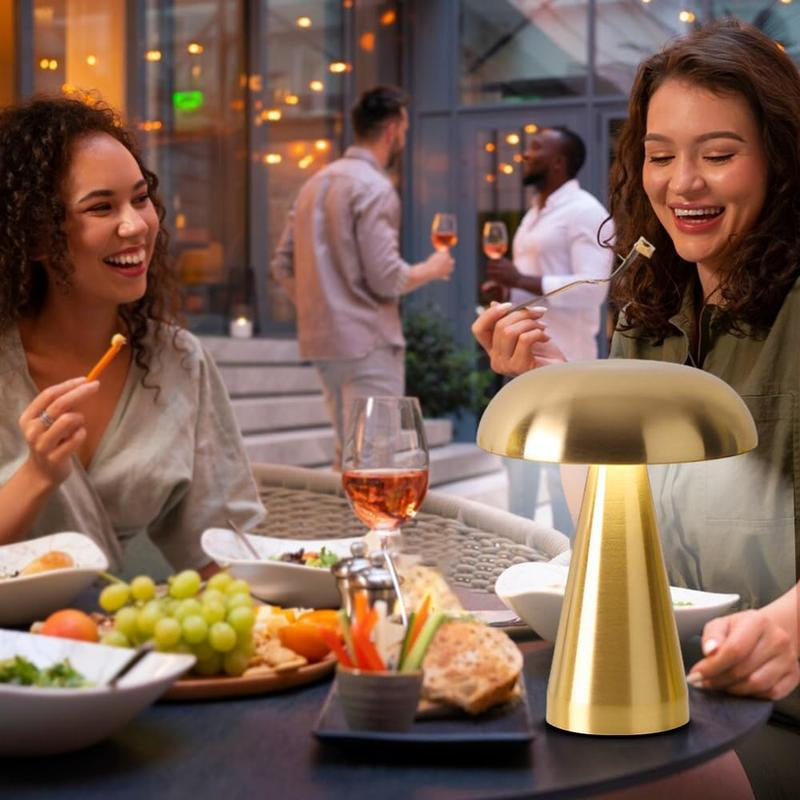 Portable LED Table Lamp, Cordless Metal Desk Lamp,3 Color Touch Control Rechargeable Lamp,3-Levels Brightness Room Decor Desk Lamp,Bedside Lamp,Dining Room Lamp