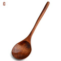Wooden Spoon Soup-Teaspoon Solid Wood Porridge Spoon Honey Coffee Creative Japanese-Style Green Tableware for Kicthen