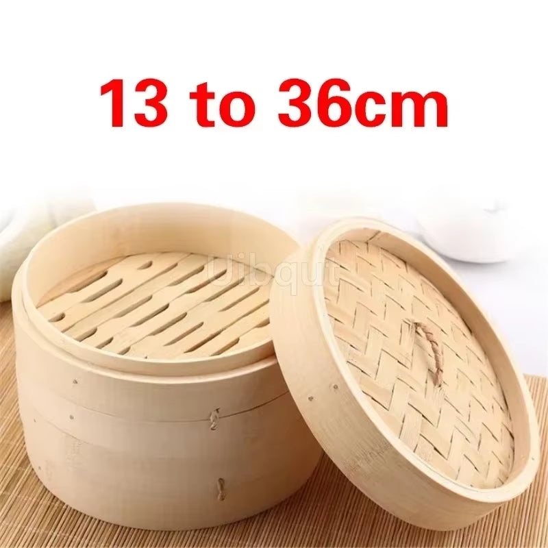 Bamboo Steamer Fish Rice Vegetable Snack Basket Set Kitchen Cooking Tools Cage or Cage Cover Cooking Cookware Cooking