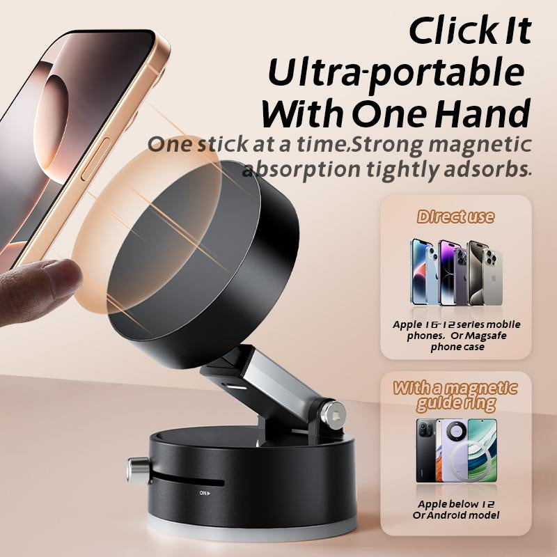 Vacuum Magnetic Suction Phone Holder,Xo Upgraded 360° Adjustable Suction Cup Car Phone Mount,Hands-Free Cell Phone Holder for Car/Gym/Mirror/Smooth Surface,Compatible with Iphone 16/15/14/13/12 Series