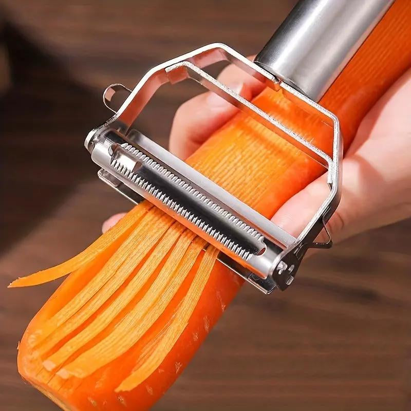 Effortless Slicing with Our Portable Stainless Steel Fruit and Vegetable Peeler - The Ultimate Kitchen Gadget for Summer Gifts!