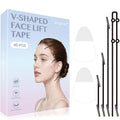 Jungshea V-Shape Face Lift Tape - 40 Tapes + 4 Straps | Silicone Invisible Face & Neck Lift | Water Proof, Adjustable & Reusable | Temporary Instant Lift, under Makeup, Daily Use, Photos & Events, Max 6-Hour Wear