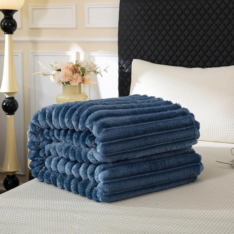Solid Color Fuzzy Blanket, Soft Comfortable Warm Throw Blanket, Bedroom Blanket, Air-Conditioned Room Blanket, Warm Nap Blanket for Home Office Travel, Fluffy Blanket