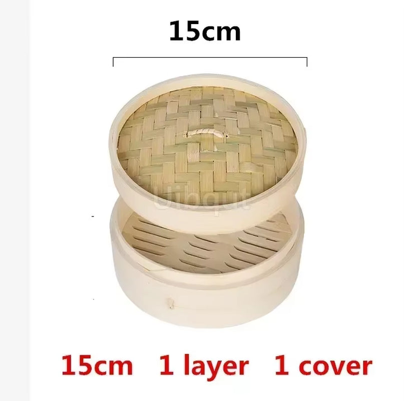 Bamboo Steamer Fish Rice Vegetable Snack Basket Set Kitchen Cooking Tools Cage or Cage Cover Cooking Cookware Cooking