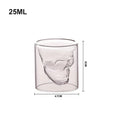 Creative Cute Bear Double-Layer Coffee Mug Double Glass Cup Carton Animal Milk Glass Lady Cute Cat Duck Dog Gift Christmas Gift