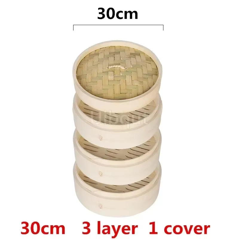 Bamboo Steamer Fish Rice Vegetable Snack Basket Set Kitchen Cooking Tools Cage or Cage Cover Cooking Cookware Cooking