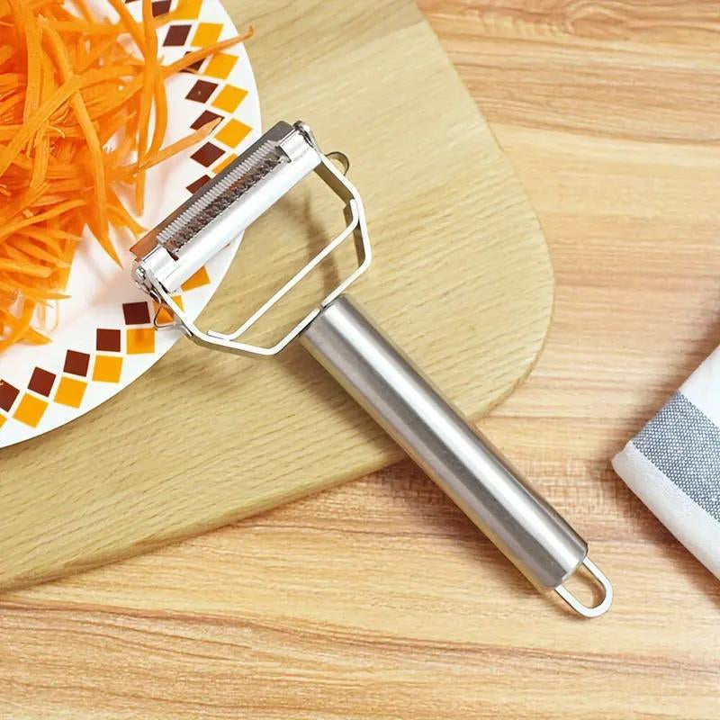 Effortless Slicing with Our Portable Stainless Steel Fruit and Vegetable Peeler - The Ultimate Kitchen Gadget for Summer Gifts!