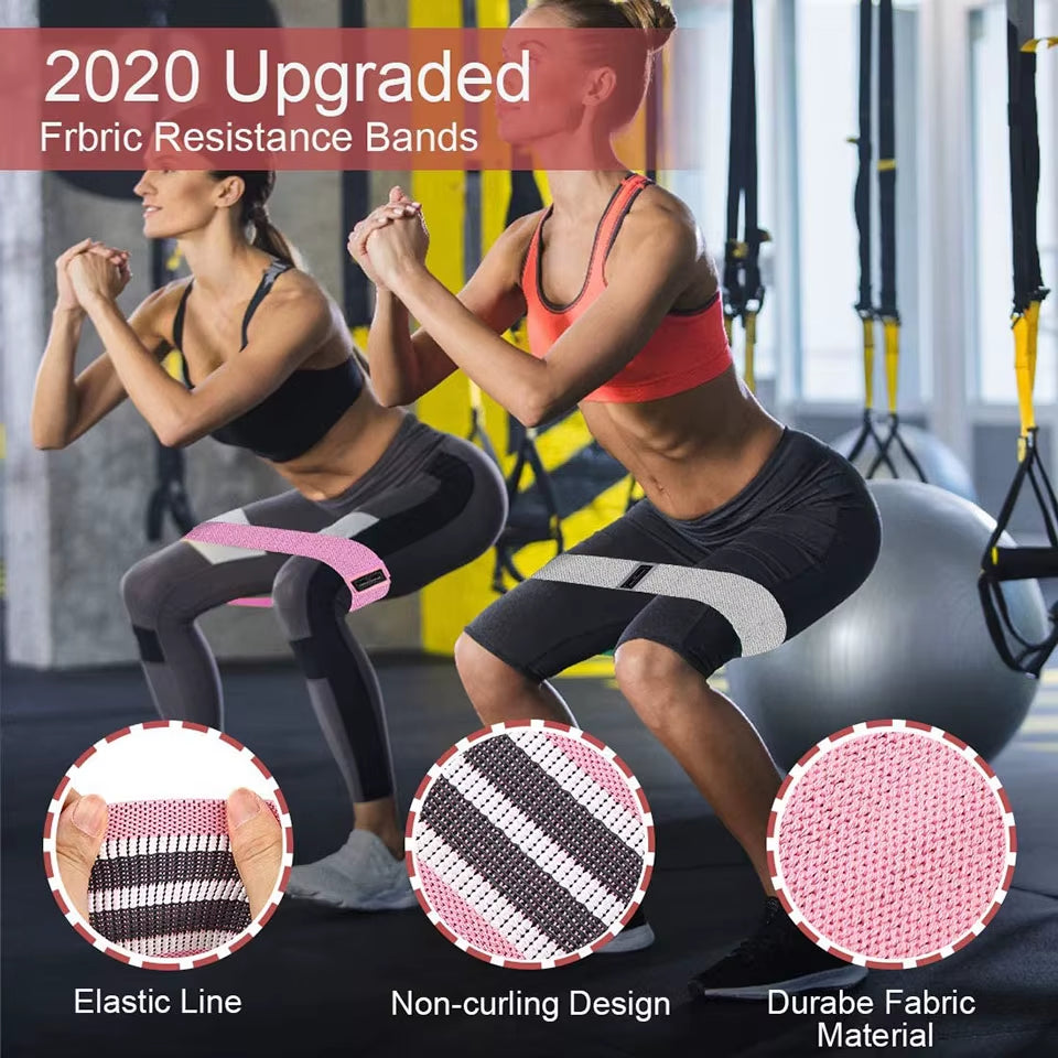 Fitness Rubber Band Elastic Yoga Resistance Bands Set Hip Circle Expander Bands Gym Fitness Booty Band Home Workout