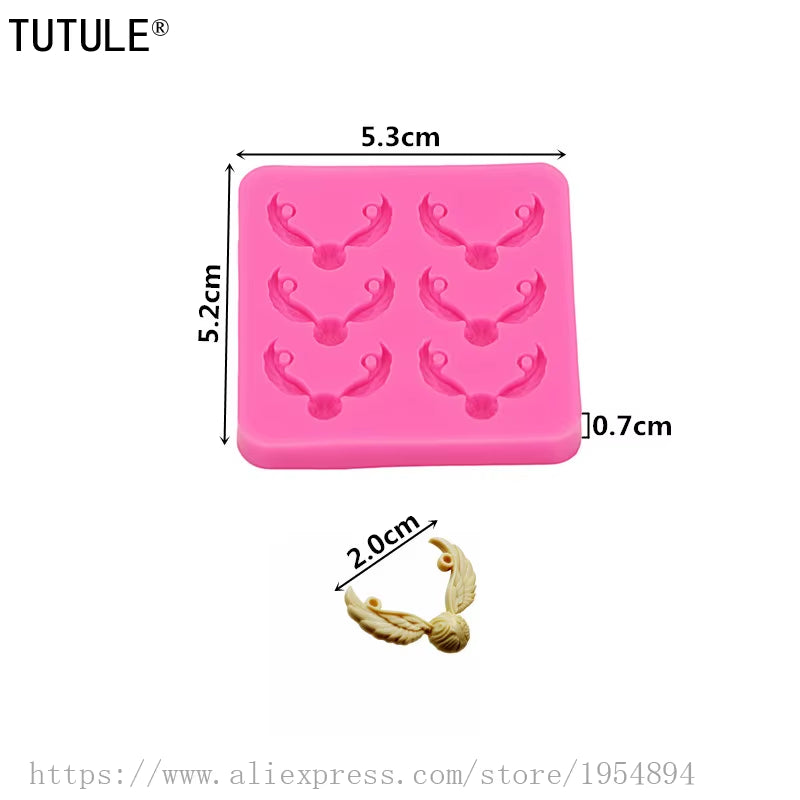 Angel Wings Keychain Silicone Mold-Fondant Polymer Chocolate Cake Clay Silicone Keychain Necklace Mould,Epoxy Resin Craft Mould
