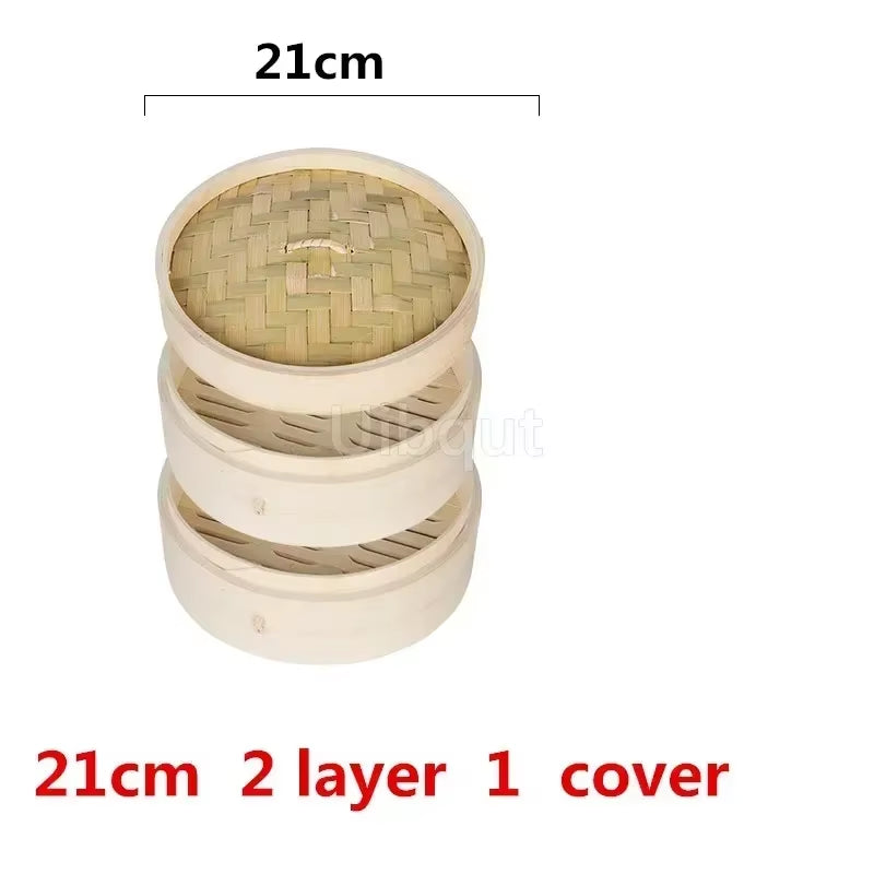 Bamboo Steamer Fish Rice Vegetable Snack Basket Set Kitchen Cooking Tools Cage or Cage Cover Cooking Cookware Cooking