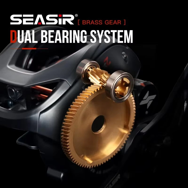 Cast X2 Baitcasting Reel 7.3:1 Hybrid Ceramic Bearing Carbon Fiber Washer Dual Bearing System N52 Brake Fishing Reels