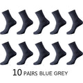 High Quality 10 Pairs/Lot Men Bamboo Fiber Socks Men Breathable Compression Long Socks Business Casual Male Large Size 38-45