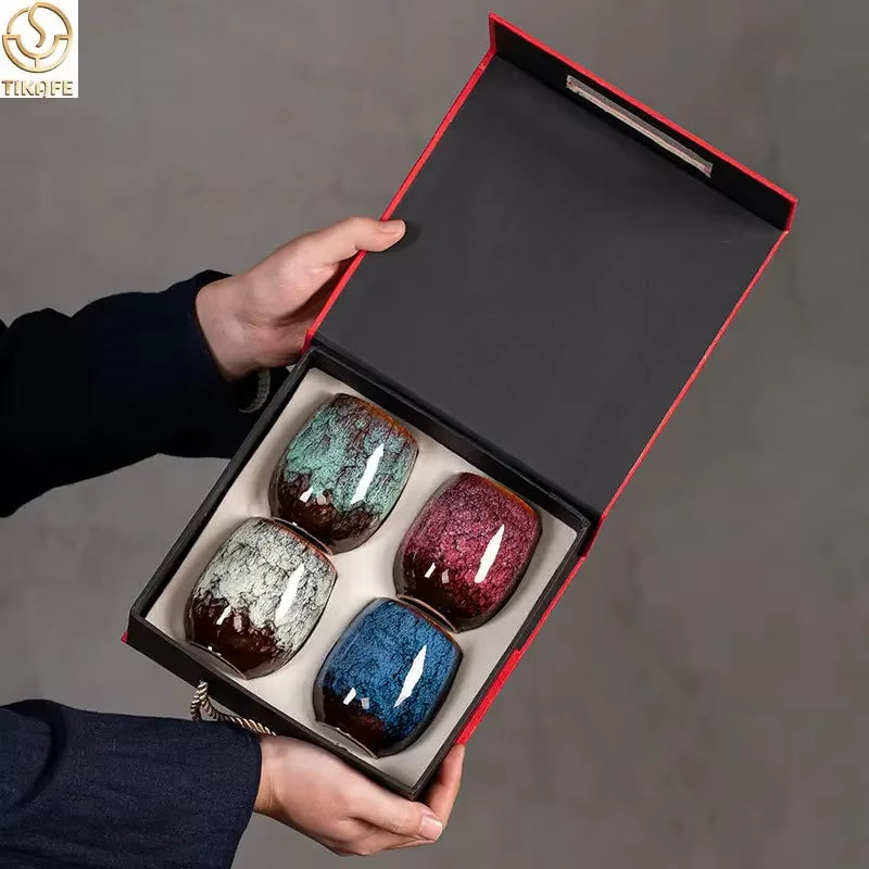 175ML Ceramic Coffee Mugs Teacup Porcelain Expresso Cup Home Creative Tea Cup Set Box Package Керамические Бокалы