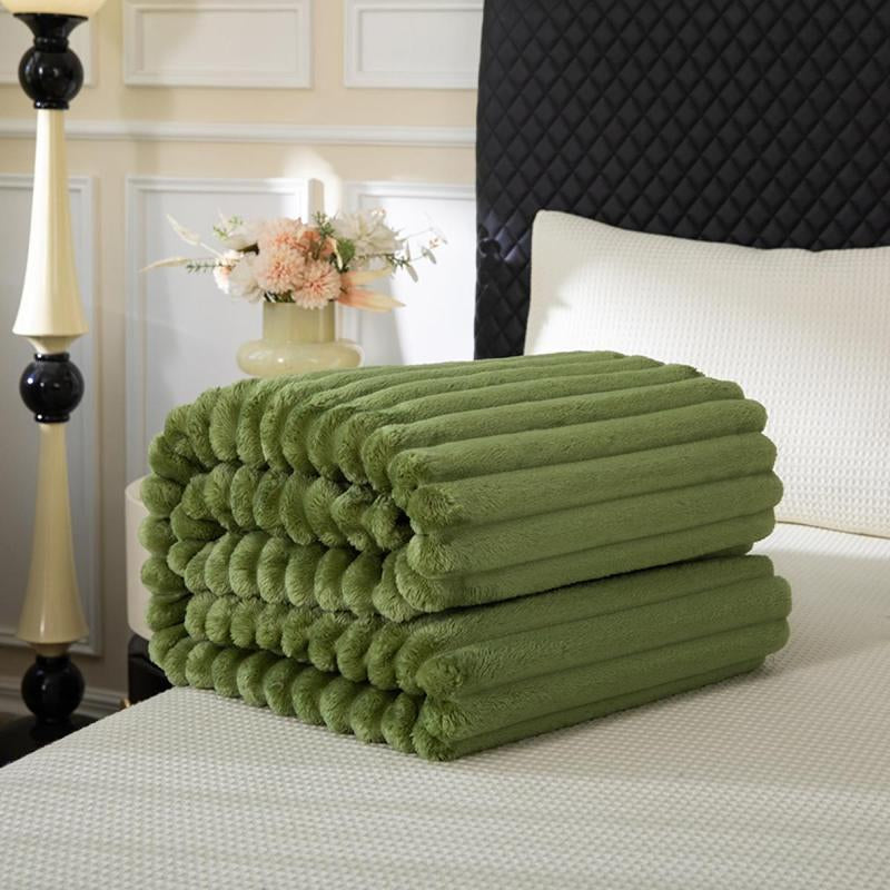 Solid Color Fuzzy Blanket, Soft Comfortable Warm Throw Blanket, Bedroom Blanket, Air-Conditioned Room Blanket, Warm Nap Blanket for Home Office Travel, Fluffy Blanket