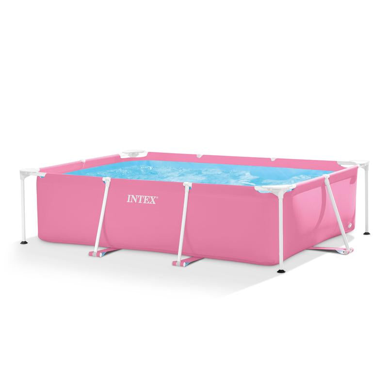 Intex Outdoor Rectangular/Round Frame above Ground Swimming Pool, Pink/Blue 23-30 Inches Deep (Pump Not Included)