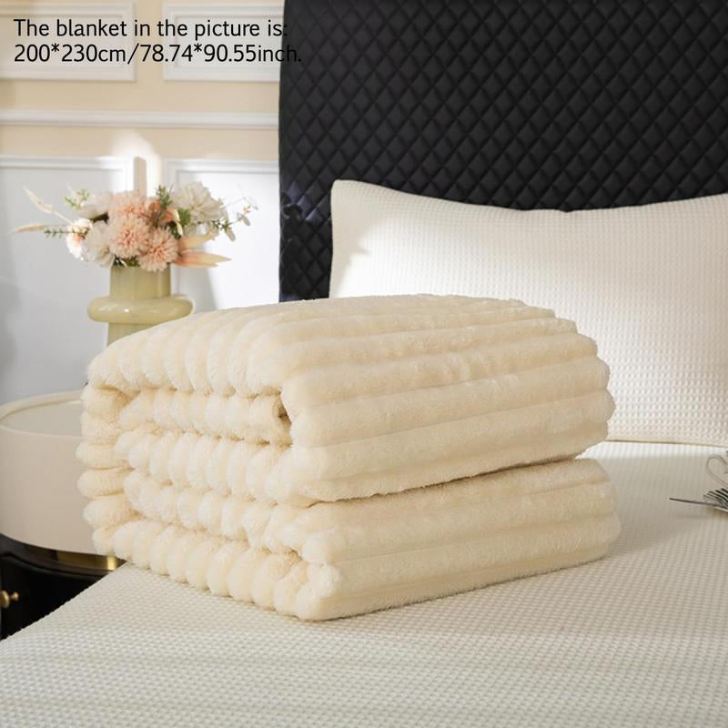 Solid Color Fuzzy Blanket, Soft Comfortable Warm Throw Blanket, Bedroom Blanket, Air-Conditioned Room Blanket, Warm Nap Blanket for Home Office Travel, Fluffy Blanket