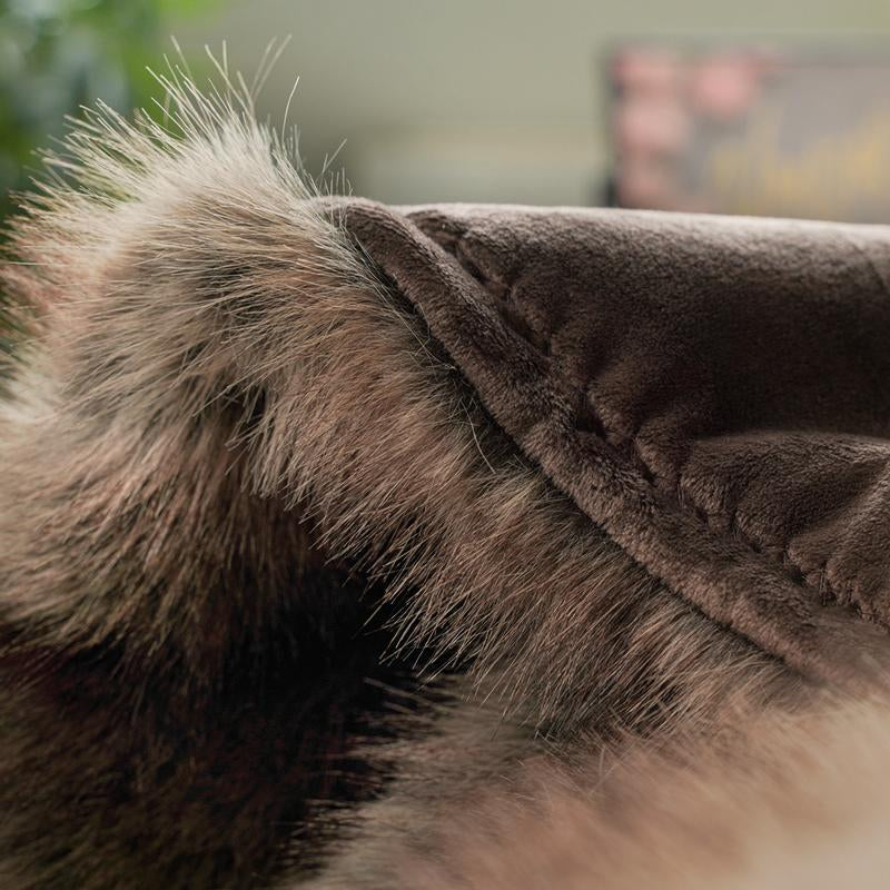 Luxury Faux Fur Blanket High Pile Bed Faux Fox Fur Blankets for Beds Plaid on the Sofa Cover Decoration Home Blankets and Throws