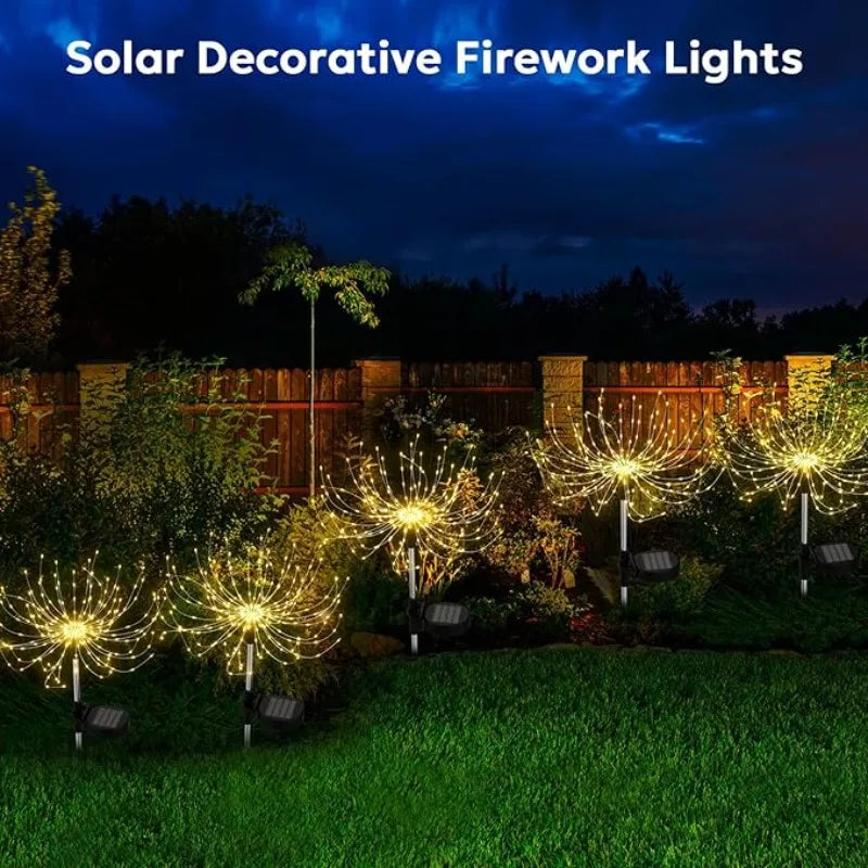 Outdoor Decoration Light Solar Firework Lights Waterproof Sparkles Landscape Fairy Light Garden Lights Yard Patio Pathway