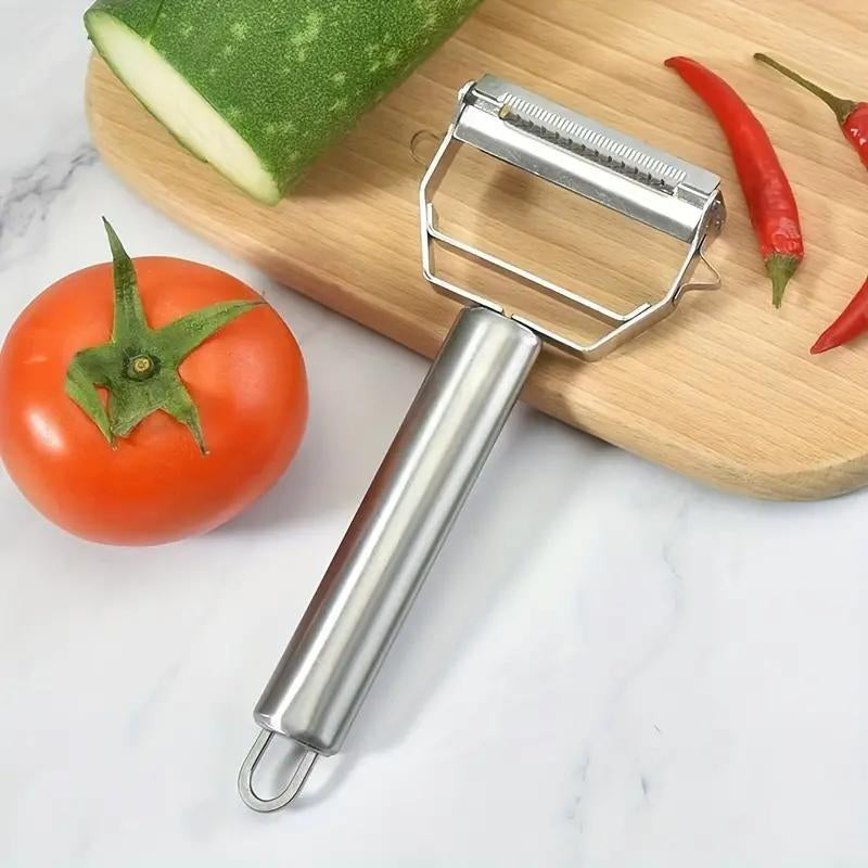Effortless Slicing with Our Portable Stainless Steel Fruit and Vegetable Peeler - The Ultimate Kitchen Gadget for Summer Gifts!