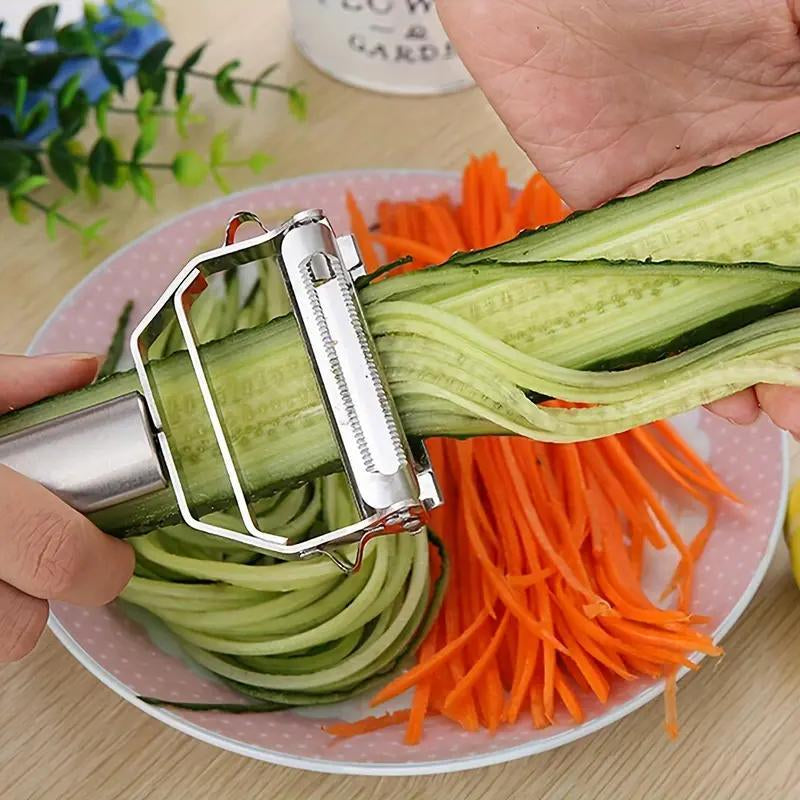 Effortless Slicing with Our Portable Stainless Steel Fruit and Vegetable Peeler - The Ultimate Kitchen Gadget for Summer Gifts!
