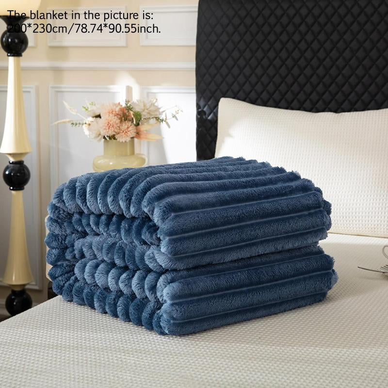 Solid Color Fuzzy Blanket, Soft Comfortable Warm Throw Blanket, Bedroom Blanket, Air-Conditioned Room Blanket, Warm Nap Blanket for Home Office Travel, Fluffy Blanket
