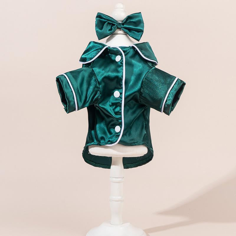 Pet Pajamas Clothes Teddy Bichon Bear Pomeranian Bulldog Clothing Puppy Dog Cats Comfortable Silk Clothing