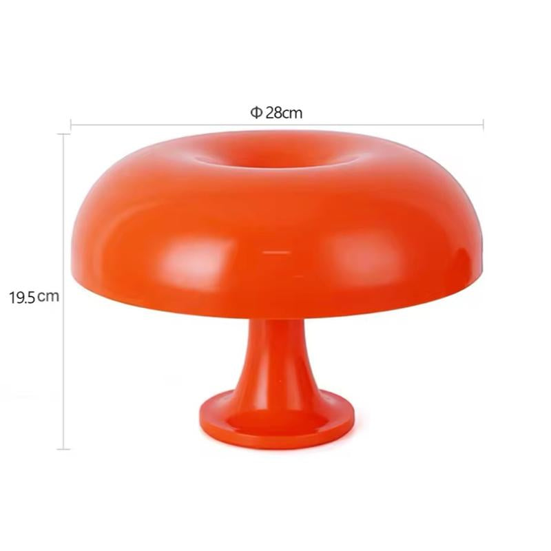 Classic Mushroom Table Lamp Modern Bauhaus Art Table Lamp Bedroom Bedside Lamp Danish Designer Orange Decorative Table Lamp Night Light Illusion
