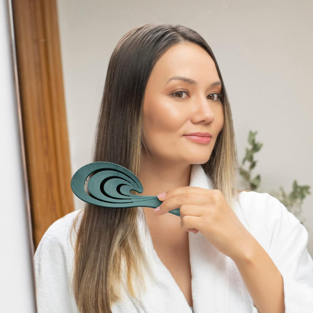 Ninabella Haarbürste Ohne Ziepen - Bürste Für Damen Und Herren - Detangler Bürste Auch Für Locken & Lange Haare - Entwirrbürste Haarbürsten - Limetten Grün