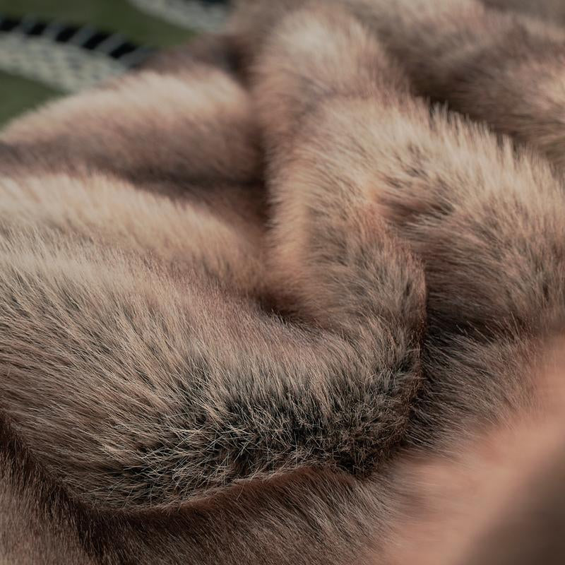 Luxury Faux Fur Blanket High Pile Bed Faux Fox Fur Blankets for Beds Plaid on the Sofa Cover Decoration Home Blankets and Throws