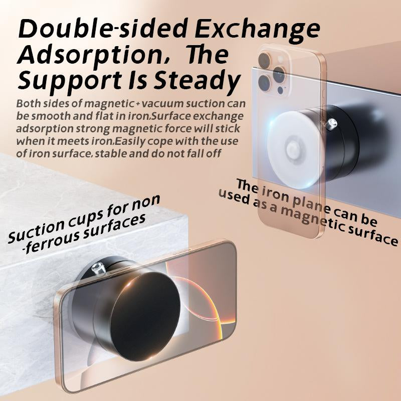 Vacuum Magnetic Suction Phone Holder,Xo Upgraded 360° Adjustable Suction Cup Car Phone Mount,Hands-Free Cell Phone Holder for Car/Gym/Mirror/Smooth Surface,Compatible with Iphone 16/15/14/13/12 Series