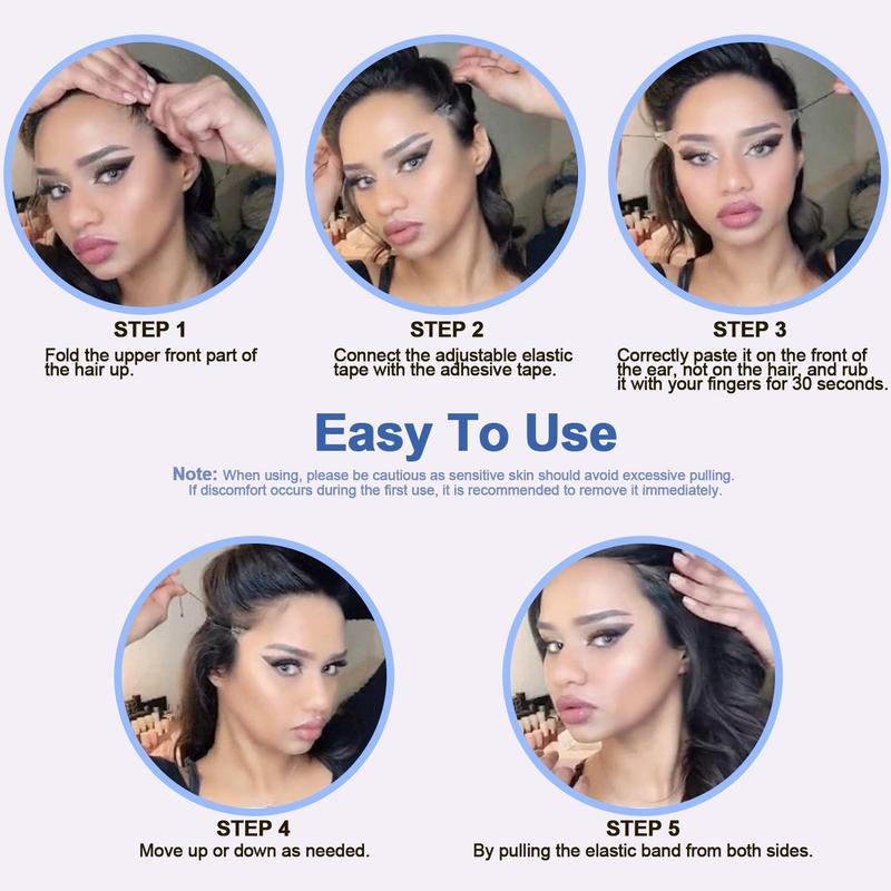 Jungshea V-Shape Face Lift Tape - 40 Tapes + 4 Straps | Silicone Invisible Face & Neck Lift | Water Proof, Adjustable & Reusable | Temporary Instant Lift, under Makeup, Daily Use, Photos & Events, Max 6-Hour Wear