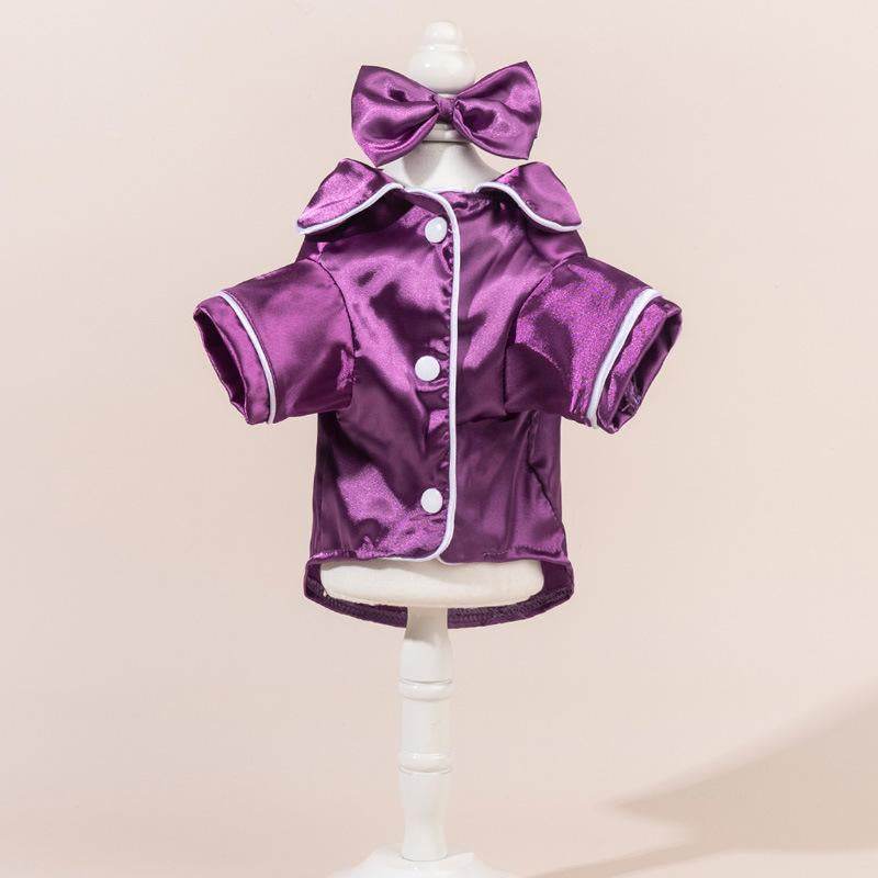 Pet Pajamas Clothes Teddy Bichon Bear Pomeranian Bulldog Clothing Puppy Dog Cats Comfortable Silk Clothing