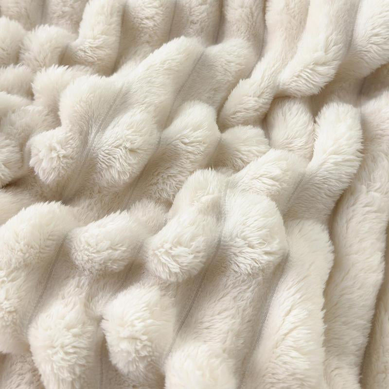 Solid Color Fuzzy Blanket, Soft Comfortable Warm Throw Blanket, Bedroom Blanket, Air-Conditioned Room Blanket, Warm Nap Blanket for Home Office Travel, Fluffy Blanket