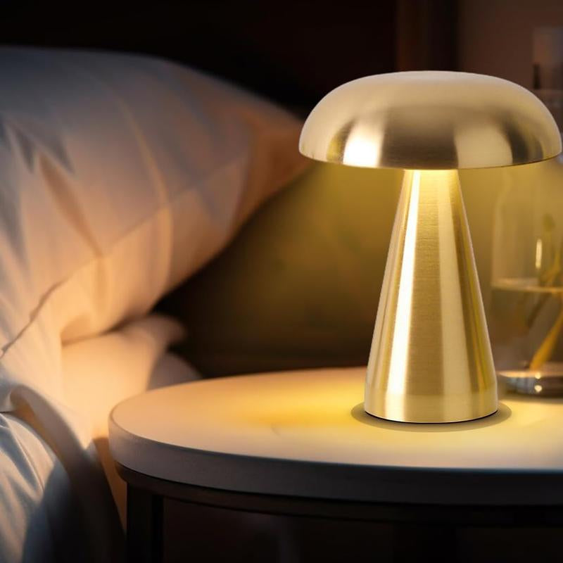 Portable LED Table Lamp, Cordless Metal Desk Lamp,3 Color Touch Control Rechargeable Lamp,3-Levels Brightness Room Decor Desk Lamp,Bedside Lamp,Dining Room Lamp