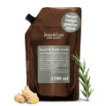 Jean & Len Hand & Body Wash Rosemary Und Ginger Im Nachfüllbeutel, Reinigt Und Pflegt Die Haut, Würzig-Frischer Duft, Flüssigseife Im Nachfüllpack, Ohne Silikone & Parabene, 1,5L